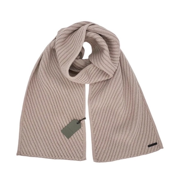 Allsaints Scarf Blush Pink Wool Blend Sweater Rib Knit All Saints Winter New NWT